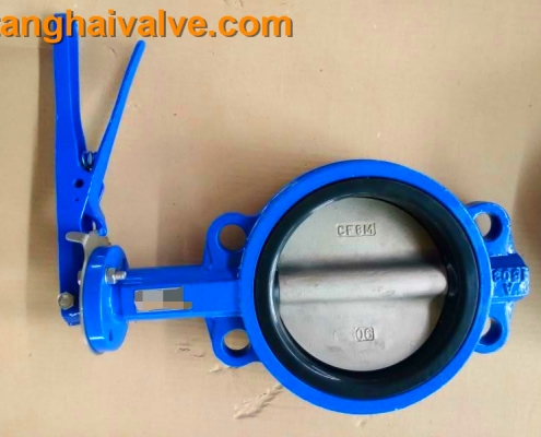 wafer type butterfly valve, with handle (13)