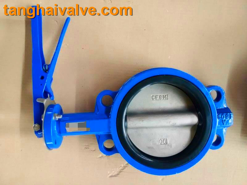 wafer type butterfly valve, with handle (13)