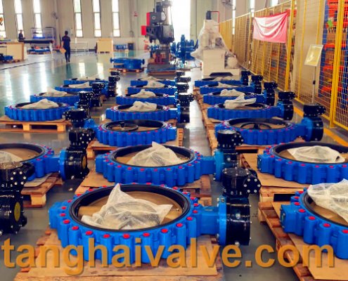 lug type butterfly valve, ductile iron, center lined,