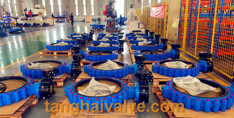 lug type butterfly valve, ductile iron, center lined,