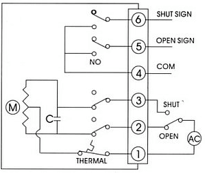 Passive switch type, switch type passive contact type with feedback wiring diagram