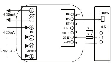 Intelligent adjustment type, input and output 4-20mA, intelligent adjustment type wiring diagram