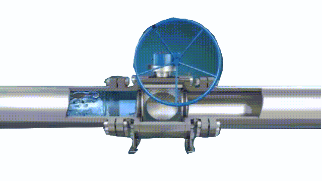 ball valve working diagram-3D GIF animated presentation
