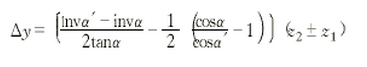 Coefficient of change of addendum height