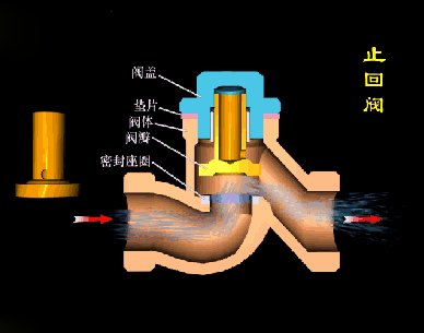 lift check valve Working principle diagram