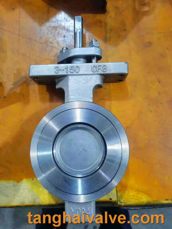 Double eccentric-wafer butterfly valve-D72F-150lbP-stainless steel (3)