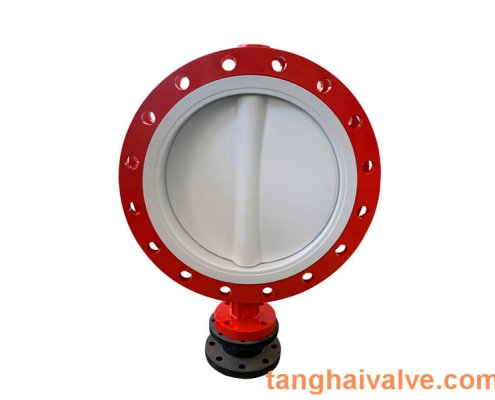 Fluorine lined butterfly valve-PTFE-DOUBLE FLANGE (3)