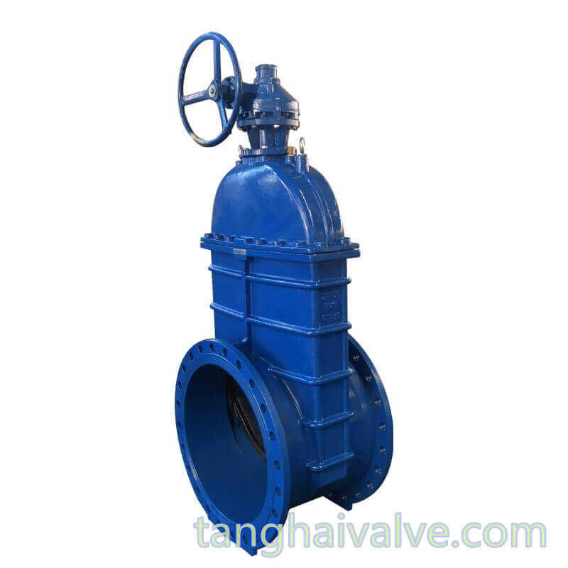 BS5163-BB-NRS-soft seated-wedge gate valve-DN700-PN16-bevel gear (8)