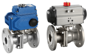 Pneumatic electric high platform ball valve