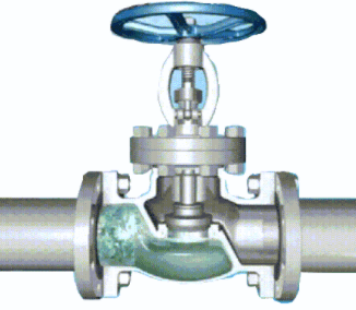 Schematic diagram of shut-off valve (closed state)