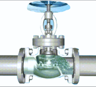 Schematic diagram of shut-off valve (open state)