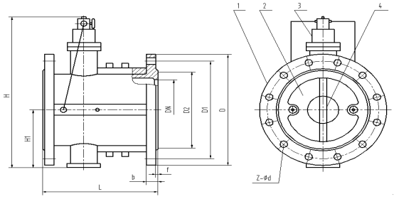 structure diagram of micro resistance butterfly check valve
